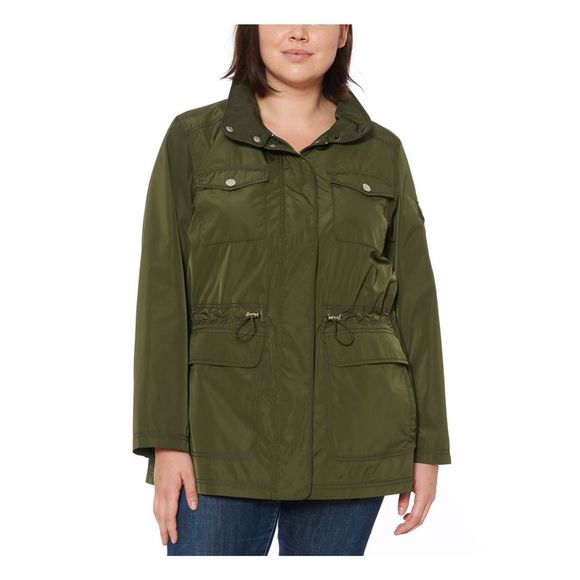 Vince Camuto Jackets & Coats Vince Camuto Womens Green Water Resistant Lined Anorak Jacket